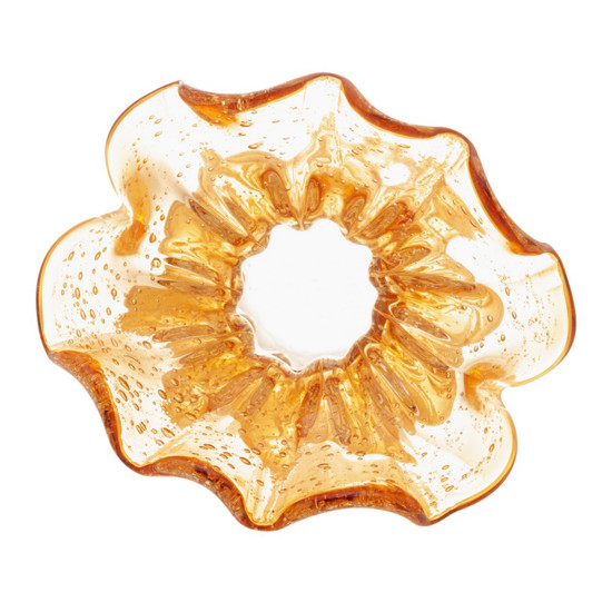 Imagem VASO DE VIDRO ITALY ÂMBAR 13,5CM X 11CM X 14CM - LYOR