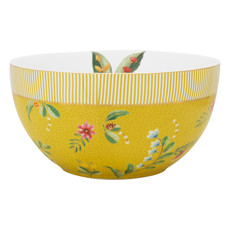 Imagem de TIGELA  DE PORCELANA COR AMARELO E BRANCO 18X18X10CM - NUSA DUA - Srv Import Ltda 