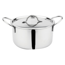 Imagem de MINI PANELA CAÇAROLA DE AÇO INOX 12CM - - JAMES.F - Jf Distribuicao E Importacao Ltda 