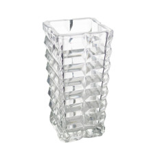 Imagem de VASO DECORATIVO DE VIDRO TRANSPARENTE 10X12X25CM - GRILLO 55177 - Grillo Ltda