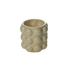 Imagem de VASO DECORATIVO DE CERÂMICA COR CREME 14X14X15CM - GRILLO 54862 - Grillo Ltda