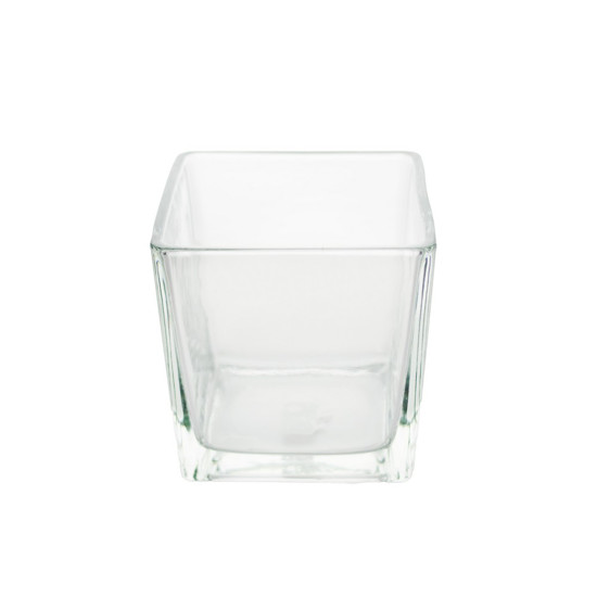 Imagem VASO DECORATIVO DE VIDRO TRANSPARENTE 15X15X15CM - GRILLO 55182