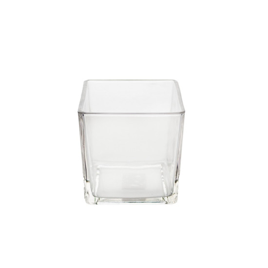 Imagem VASO DECORATIVO DE VIDRO TRANSPARENTE 12X12X12CM - GRILLO 55183