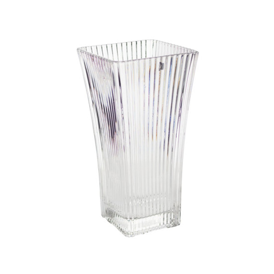 Imagem VASO DECORATIVO DE VIDRO TRANSPARENTE 10X15X29CM - GRILLO 55188