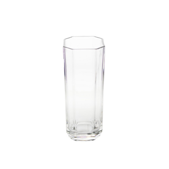 Imagem VASO DECORATIVO DE VIDRO TRANSPARENTE 9,5X9,5X24CM - GRILLO 55178