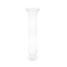 Imagem de VASO DECORATIVO EM VIDRO COR TRANSPARENTE COR PÉ SILESIA M 13X13X24CM - FLORAL ATLANTA  - Floral Atlanta Ind E Com Ltda