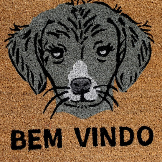 Imagem CAPACHO BEM VINDO DOGUINHO ANTIDERRAPANTE EMBORRACHADO 45X75CM - YANGZI 