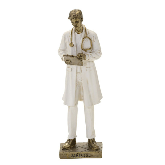 Imagem ESTATUETA DECORATIVA MÉDICO EM RESINA 8X7,5X25CM - MABRUK 