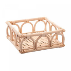 Imagem de PORTA GUARDANAPOS DE RATTAN NATURE 18CM X 18CM X 7CM - WOLFF - Rojemac Impotacao E Exportacao Ltda