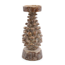 Imagem de PORTA VELA PINHA NATALINO DE RESINA COR MARROM 12X12X27CM - CROMUS  - Cromus Embalagens Ind. E Com. Ltda