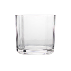 Imagem de VASO DECORATIVO DE VIDRO TRANSPARENTE 12X12X12CM - GRILLO 54261 - Grillo Ltda