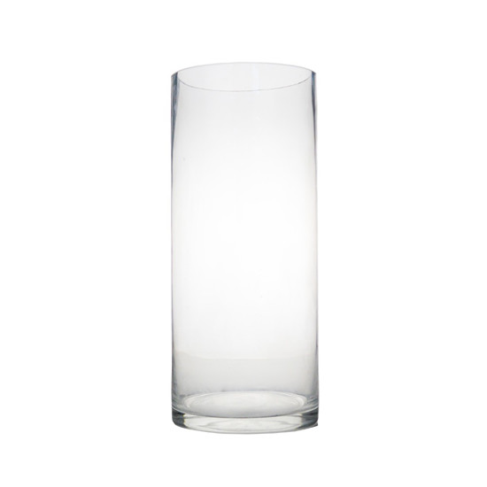 Imagem VASO DECORATIVO DE VIDRO TRANSPARENTE 15X15X35CM - GRILLO 54237