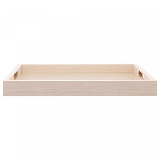 Imagem BANDEJA RETANGULAR DE MDF COM FUNDO TRESSÊ 40CM X 4CM X 30CM - LYOR