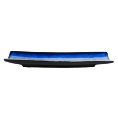 Imagem de TRAVESSA EM CERÂMICA COR AZUL 33X8X3CM - CROSS  - Cross Comercial Ltda