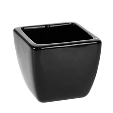 Imagem de VASO DECORATIVO DE CERÂMICA QUADRADO COR PRETO 8X8X6CM - GRILLO 47219 - Grillo Ltda