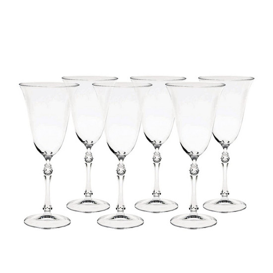 Imagem JOGO DE TAÇA PARA VINHO TINTO COLLECTION PARUS 6 PEÇAS DE CRISTAL 350ML - CRYSTAL BOHEMIA