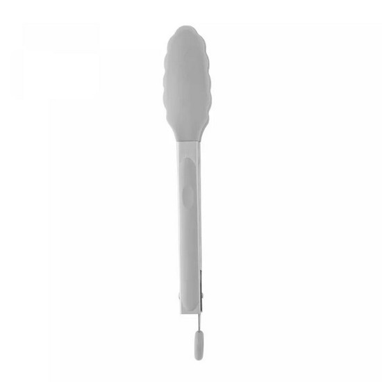 Imagem PINÇA DE SILICONE COM CABO DE AÇO INOX CINZA 28,5CM X 3,5CM - LYOR