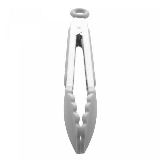 Imagem PINÇA DE SILICONE COM CABO DE AÇO INOX CINZA 28,5CM X 3,5CM - LYOR