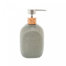 Imagem de PORTA SABONETE LÍQUIDO DE CERÂMICA GRANILITE BATH CINZA 430ML - LYOR - Coliseu Presentes Ltda