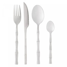 Imagem de FAQUEIRO 16 PEÇAS DE AÇO INOX BAMBU ELEGANT - LYOR - Coliseu Presentes Ltda
