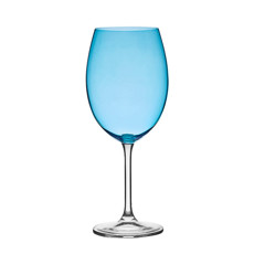 Imagem de JOGO DE TAÇAS COLLECTION COLOBRI PARA VINHO EM CRISTAL COR AZUL CLARO 6 PEÇAS 580ML - CRYSTAL BOHEMI - Etilux Industria E Comercio Ltda