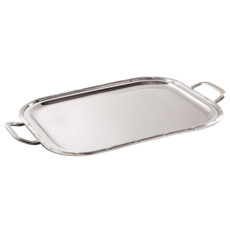 Imagem de BANDEJA CROISE PRATA COM ALÇAS 40X31CM - SILVERLUX  - Silverlux Industria Ltda Me