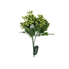 Imagem de BUQUÊ PERMANENTE DE BERRIES CREME VERDE EM PLÁSTICO MOLDÁVEL 37X25CM - GRILLO - Grillo Ltda