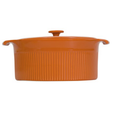 Imagem de COCOTTE DE PORCELANA COR LARANJA 22CM - GERMER  - Germer Porcelanas Finas