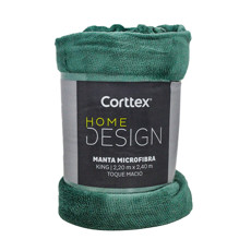 Imagem de MANTA HOME DESIGN LISA CORTTEX VERDE 2,20 M X 2,40 M - FATEX  - Fatex Indl Coml Imo E Exp Ltda