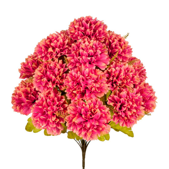 Imagem BUQUÊ DECORATIVO DE CRISÂNTEMO GIGANTE ROSA OUTONO EM PLÁSTICO MOLDÁVEL - GRILLO
