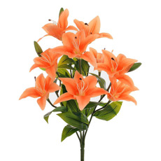 Imagem de BUQUÊ LÍRIO REAL X9 LARANJA 35X50CM - GRILLO 32999 - Grillo Ltda