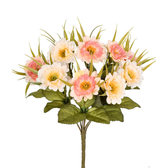 Imagem BUQUÊ DECORATIVO DE POPPY COR BLUSH EM PLÁSTICO MOLDÁVEL 32X17 CM - GRILLO