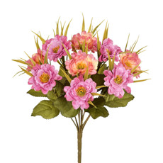 Imagem de BUQUÊ DECORATIVO DE POPPY COR MALVA EM PLÁSTICO MOLDÁVEL 32X17 CM - GRILLO - Grillo Ltda