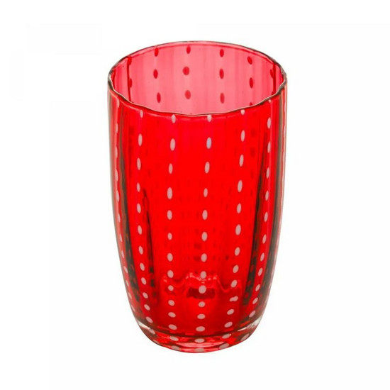 Imagem CONJUNTO 2 COPOS ALTOS DE VIDRO ORQUÍDEA VERMELHO 500ML - WOLFF