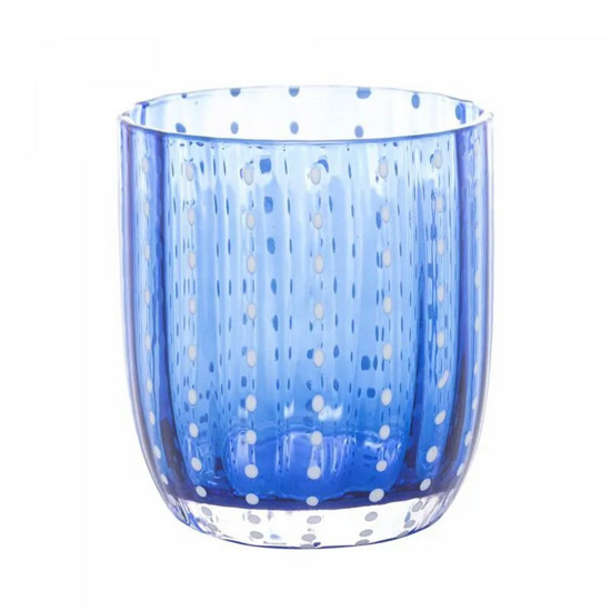 Imagem CONJUNTO 2 COPOS DE VIDRO ORQUÍDEA AZUL 300ML - WOLFF