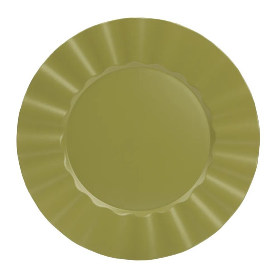 Imagem SOUSPLAT COM BORDA WAVE COR VERDE 33CM - CROMUS 