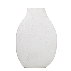 Imagem de VASO DECORATIVO EM CERÂMICA BRANCO TEXTURIZADO G 40X28X9CM - LUCATTI  - Lucatti Artes E Decoracoes Ltda