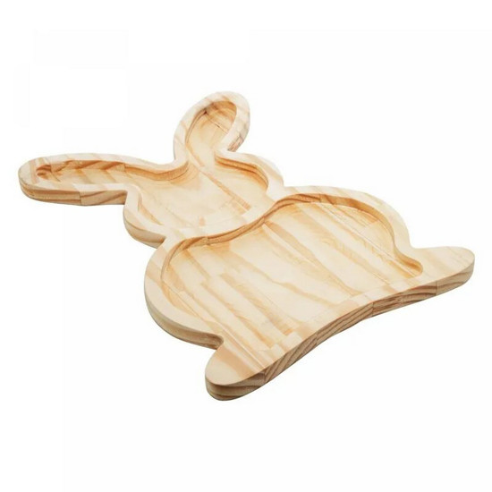 Imagem PETISQUEIRA DE MADEIRA COELHO EASTER PINUS 35CM X 25CM X 1,5CM - WOODART
