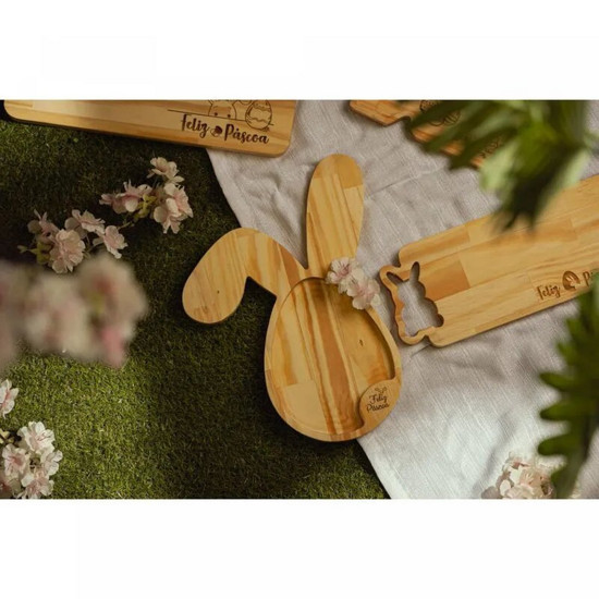 Imagem PETISQUEIRA DE MADEIRA PINUS NEW EASTER 35CM X 25CM X 1,5CM - WOODART