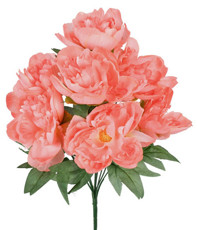 Imagem de BUQUÊ PEONIA X9 SALMÃO 30X42CM GRILLO 52757 - Grillo Ltda