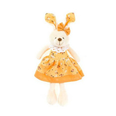 Imagem de COELHA DECORATIVA COM VESTIDO E LAÇO LARANJA EM PÉ 30CM - TOK DA CASA  - Oliver Comercio E Distribuicao De Artigo Domestico