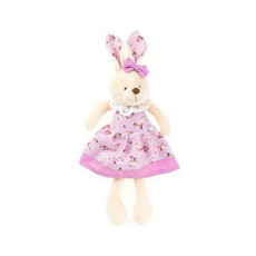 Imagem de COELHA DECORATIVA COM VESTIDO E LAÇO ROSA EM PÉ 30CM - TOK DA CASA - Oliver Comercio E Distribuicao De Artigo Domestico