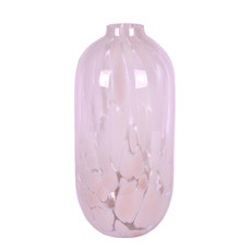 Imagem de VASO DECORATIVO DE VIDRO COR ROSA CLARO 13X13X25CM GRILLO 55832 - Grillo Ltda