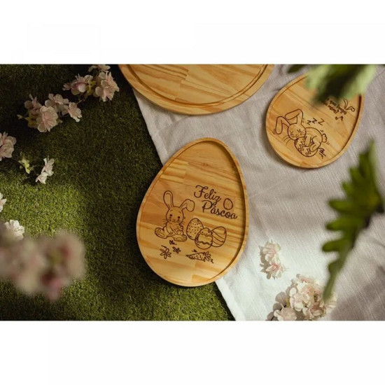 Imagem PETISQUEIRA DE MADEIRA PINUS NEW EASTER 30CM X 22CM X 1,5CM - WOODART