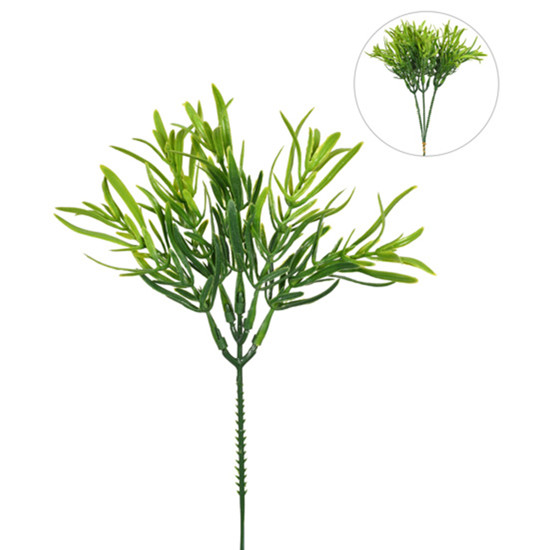 Imagem PICK DECORATIVO DE FOLHAS VERDE EM PLÁSTICO MOLDÁVEL 25X8CM - GRILLO