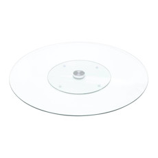 Imagem de CENTRO DE MESA DECORATIVO GIRATÓRIO VIDRO TEMPERADO 30CM - WOLFF  - Rojemac Impotacao E Exportacao Ltda
