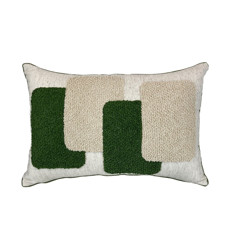 Imagem de ALMOFADA DECORATIVA LINHO 35X52CM BORD BOUCLE VERDE - DECORTEXTIL - B H Turqueto Decoracoes Me