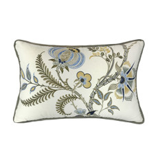 Imagem de ALMOFADA SARJA CRU 35X52CM  BORD BOTANIC COM CO FENDI - DECORTEXTIL - B H Turqueto Decoracoes Me