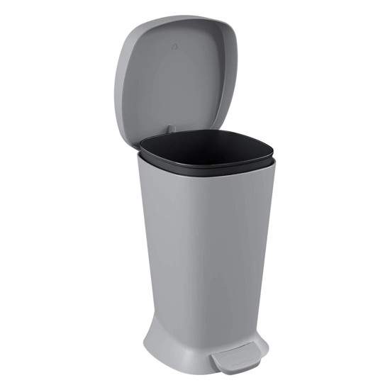 Imagem LIXEIRA COM PEDAL COZA NEW SQUARE 5 LITROS CINZA FRIO