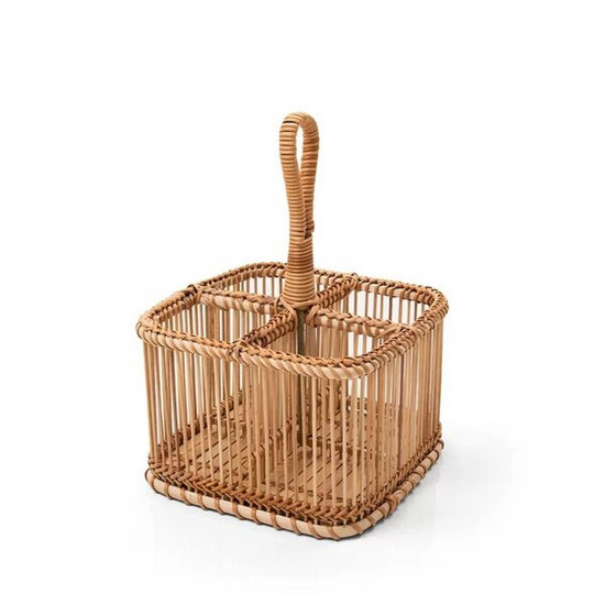 Imagem PORTA TALHERES COPA E CIA QUADRADO BAMBOO 20X20CM - COPA & CIA